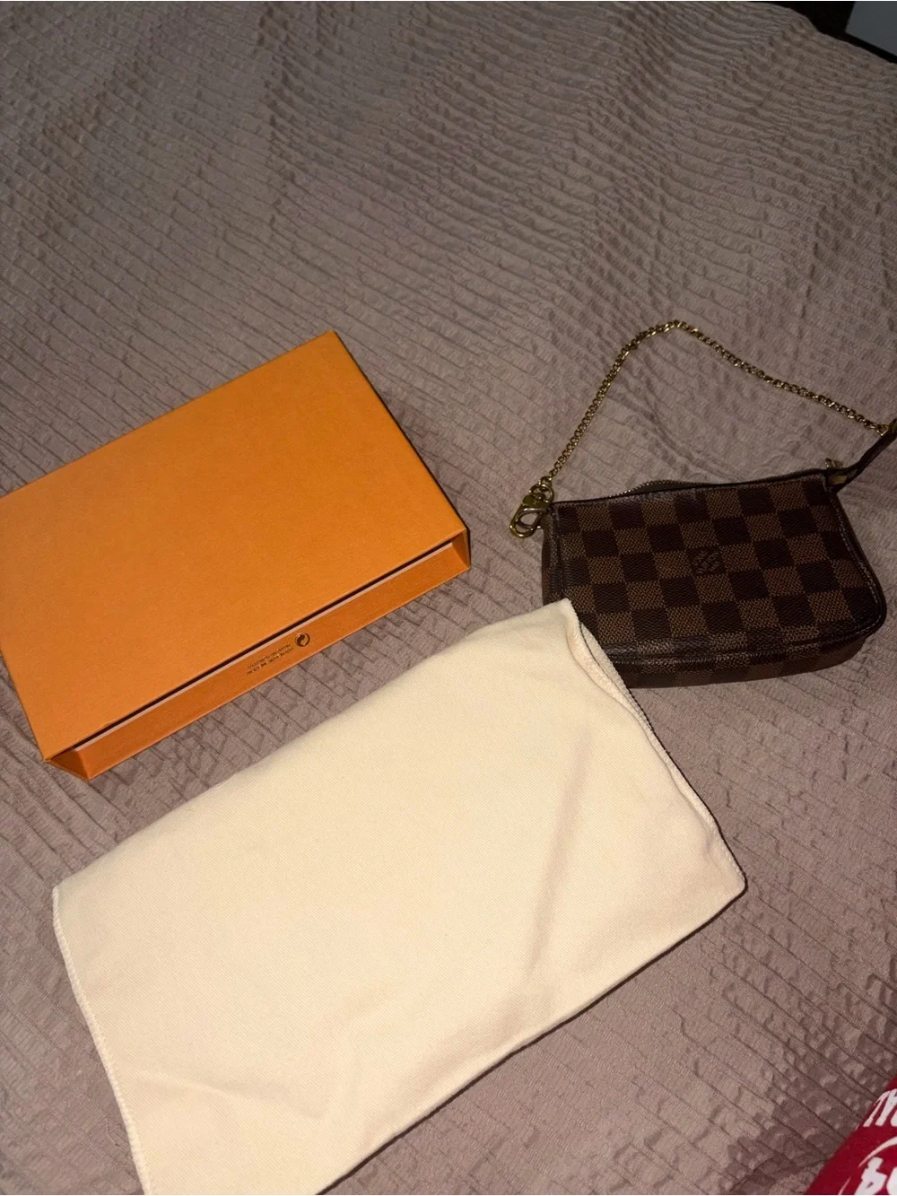 Louis Vuitton Mini Pochette with Gold Chain - Picture 12 of 14